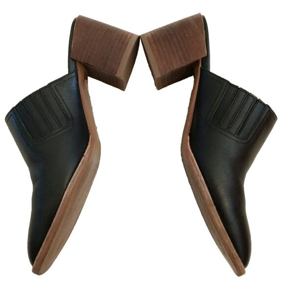 MADEWELL The Carey Mule Black Leather Block Heel Square Toe Womens - Size 8 - Picture 4 of 7